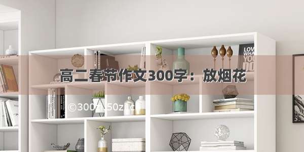 高二春节作文300字：放烟花