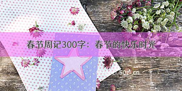 春节周记300字：春节的快乐时光