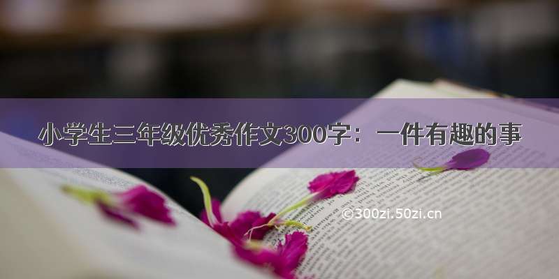 小学生三年级优秀作文300字：一件有趣的事