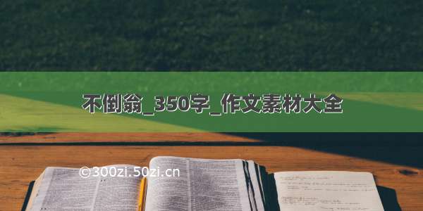 不倒翁_350字_作文素材大全