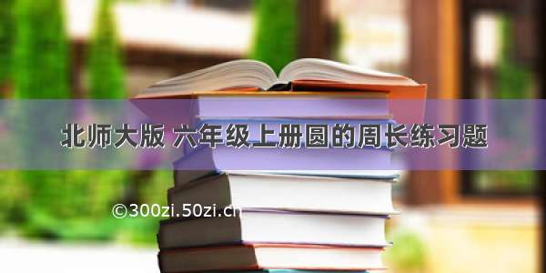 北师大版 六年级上册圆的周长练习题