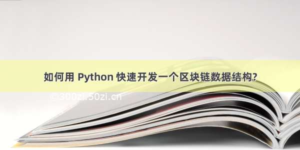 如何用 Python 快速开发一个区块链数据结构?