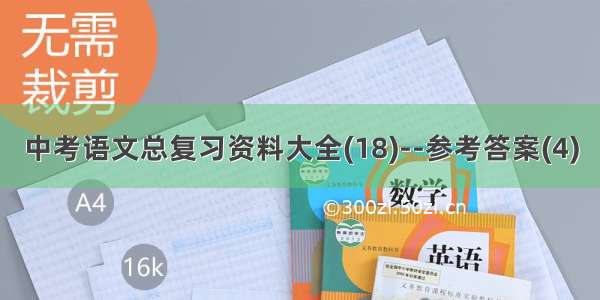 中考语文总复习资料大全(18)--参考答案(4)