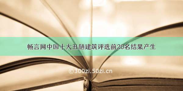 畅言网中国十大丑陋建筑评选前20名结果产生