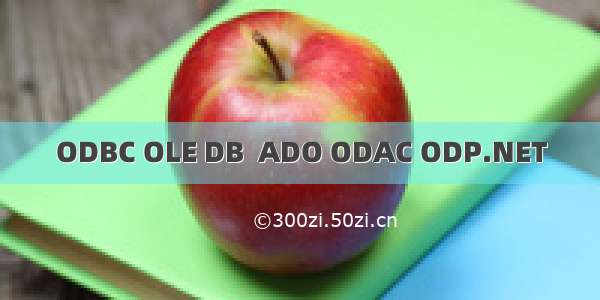 ODBC OLE DB  ADO ODAC ODP.NET