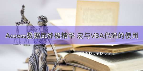 Access数据库终极精华 宏与VBA代码的使用