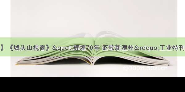 【70年 奉献新征程】《城头山视窗》"辉煌70年 讴歌新澧州”工业特刊之“70年 奉献