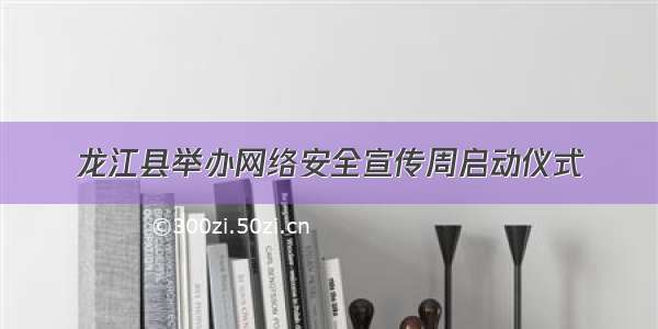 龙江县举办网络安全宣传周启动仪式