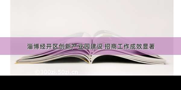 淄博经开区创新产业园建设 招商工作成效显著