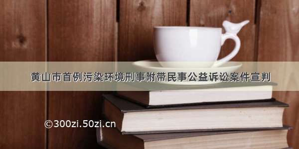 黄山市首例污染环境刑事附带民事公益诉讼案件宣判