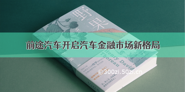 前途汽车开启汽车金融市场新格局