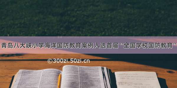 厉害了！青岛八大峡小学海洋国防教育案例入选首届“全国学校国防教育”典型案例