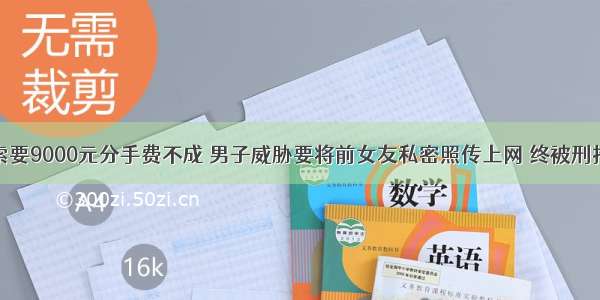 索要9000元分手费不成 男子威胁要将前女友私密照传上网 终被刑拘