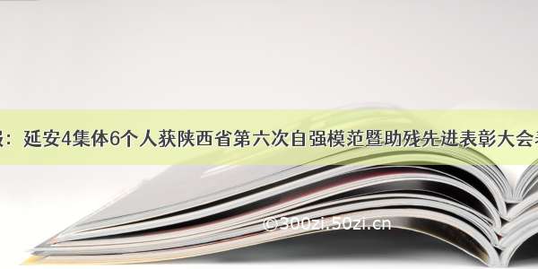 喜报：延安4集体6个人获陕西省第六次自强模范暨助残先进表彰大会表彰