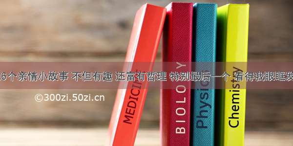 这16个亲情小故事 不但有趣 还富有哲理 特别最后一个 看得我眼眶发红！