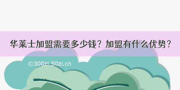 华莱士加盟需要多少钱？加盟有什么优势？