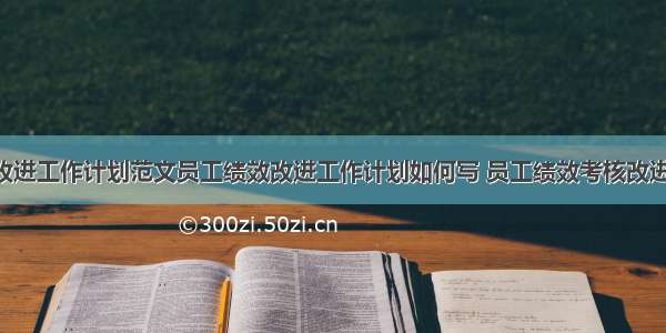 员工绩效改进工作计划范文员工绩效改进工作计划如何写 员工绩效考核改进计划(6篇)