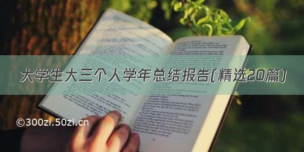 大学生大三个人学年总结报告(精选20篇)