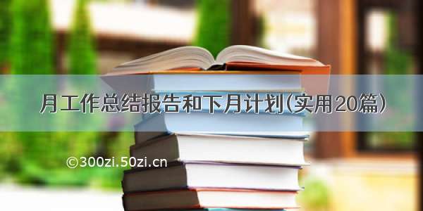 月工作总结报告和下月计划(实用20篇)