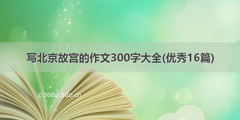写北京故宫的作文300字大全(优秀16篇)