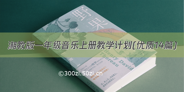 湘教版一年级音乐上册教学计划(优质14篇)