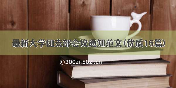 最新大学团支部会议通知范文(优质16篇)