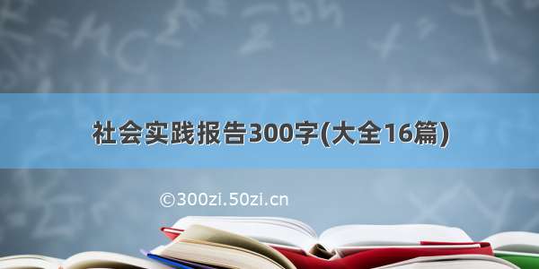 社会实践报告300字(大全16篇)