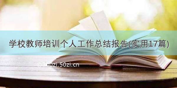 学校教师培训个人工作总结报告(实用17篇)