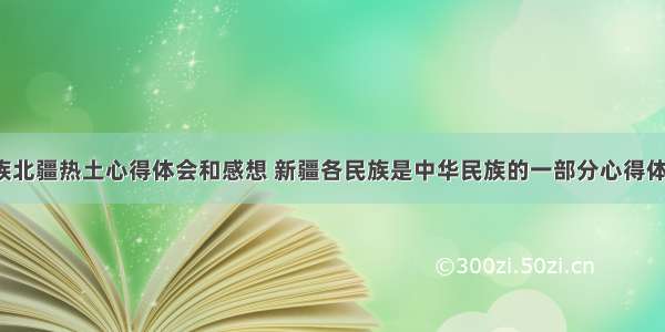 中华民族北疆热土心得体会和感想 新疆各民族是中华民族的一部分心得体会(4篇)