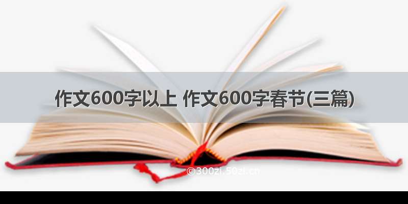 作文600字以上 作文600字春节(三篇)