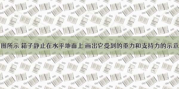 如图所示 箱子静止在水平地面上 画出它受到的重力和支持力的示意图．