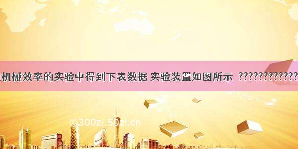 在测滑轮组机械效率的实验中得到下表数据 实验装置如图所示．????????????????次数物