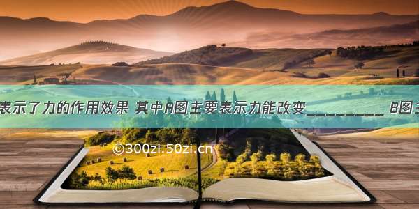 下面A B两图表示了力的作用效果 其中A图主要表示力能改变________ B图主要表示力能