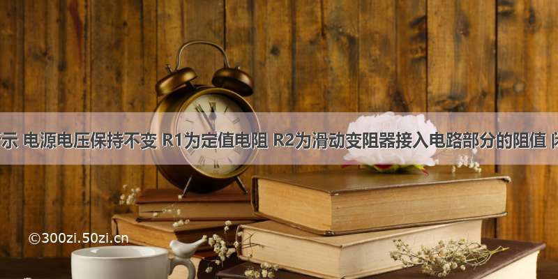 如图所示 电源电压保持不变 R1为定值电阻 R2为滑动变阻器接入电路部分的阻值 闭合