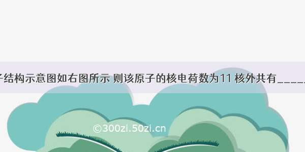 某元素的原子结构示意图如右图所示 则该原子的核电荷数为11 核外共有________个电子