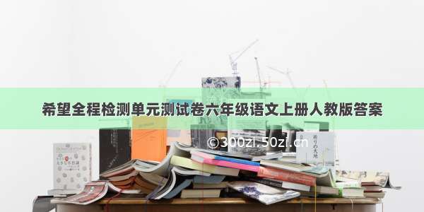 希望全程检测单元测试卷六年级语文上册人教版答案