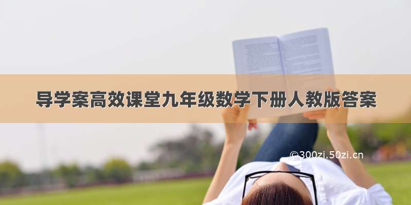 导学案高效课堂九年级数学下册人教版答案