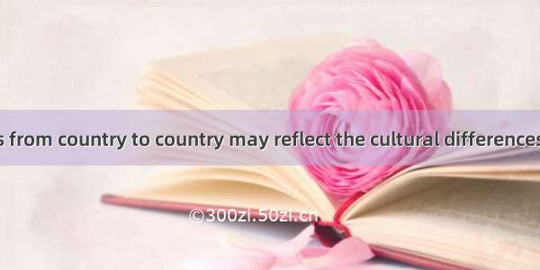 fashion differs from country to country may reflect the cultural differences from one asp
