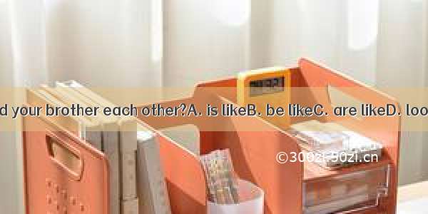 Do you and your brother each other?A. is likeB. be likeC. are likeD. look like
