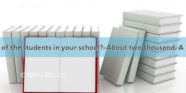 –What  the number of the students in your school?–About two thousand. A number of them fro
