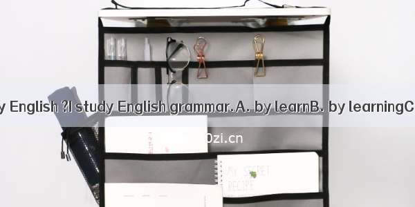 How do you study English ?I study English grammar.A. by learnB. by learningC. in learnD. i