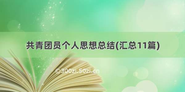 共青团员个人思想总结(汇总11篇)