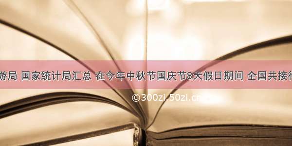 经国家旅游局 国家统计局汇总 在今年中秋节国庆节8天假日期间 全国共接待游客4.25