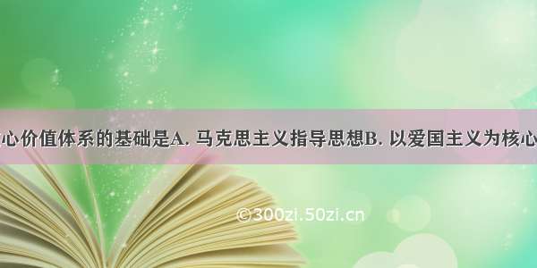 社会主义核心价值体系的基础是A. 马克思主义指导思想B. 以爱国主义为核心的民族精神