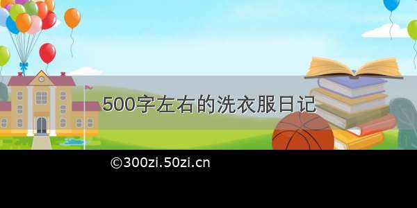 500字左右的洗衣服日记