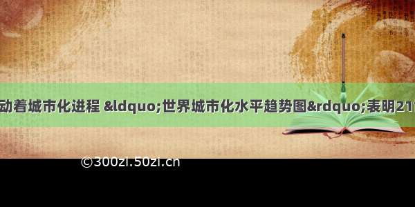 社会经济的发展推动着城市化进程 “世界城市化水平趋势图”表明21世纪A. 发达国家城