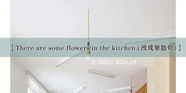 【There are some flowers in the kitchen.(改成单数句)】