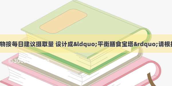 我国营养学家将食物按每日建议摄取量 设计成“平衡膳食宝塔”请根据图回答问题：（1