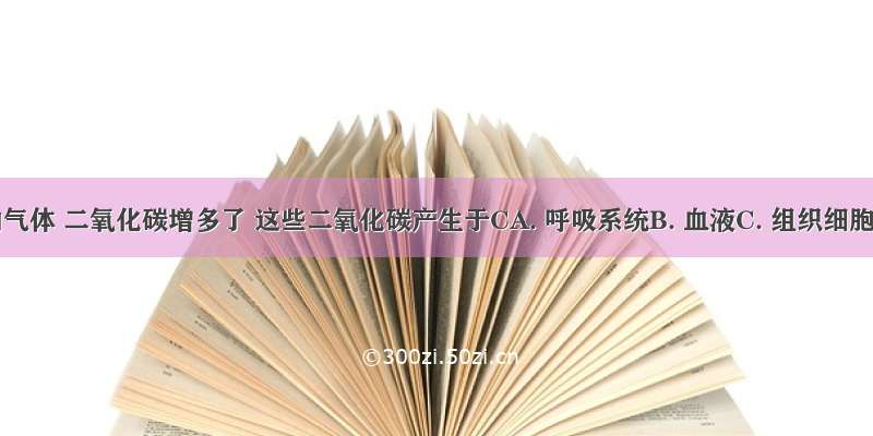 人体呼出的气体 二氧化碳增多了 这些二氧化碳产生于CA. 呼吸系统B. 血液C. 组织细胞D. 肺泡