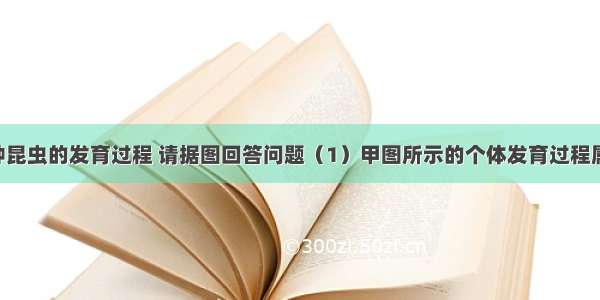 下图是两种昆虫的发育过程 请据图回答问题（1）甲图所示的个体发育过程属于 属于这